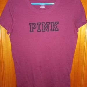 VS PINK Campus Tee S Maroon